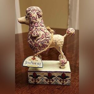 Jim Shore Lulu Poodle Figure With Tag & Box